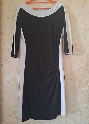 Платье черно-белое