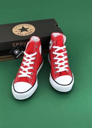 Кеди converse chuck taylor all star hi red