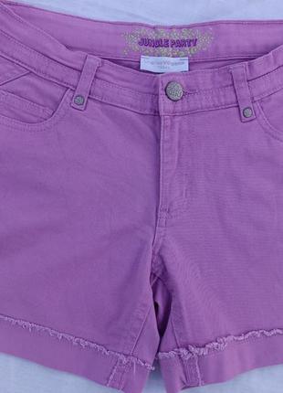 Стильные модные джинсовые розовые шорты девочка 152-158р