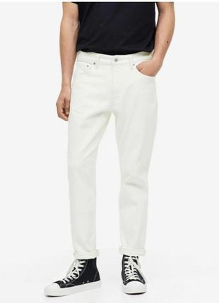 Бренду dulan rieder, оригінальні чоловічі джинси, білі прямого силуету.