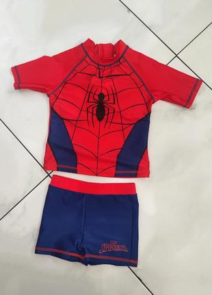 Плавательный солнцезащитный костюм человек паук 2-3 г (92-98см)