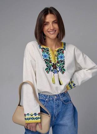 Накладной платеж ❤ турецкий оверсайз блуза блузка вышиванка с кружевом
