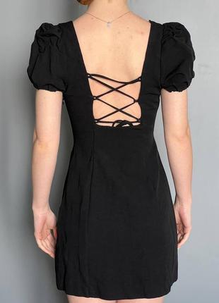 Черное платье zara с открытой спиной