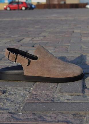Клогі замшеві візон анатомічна підошва