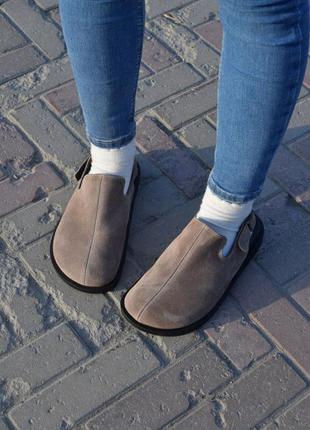 Клогі замшеві візон анатомічна підошва