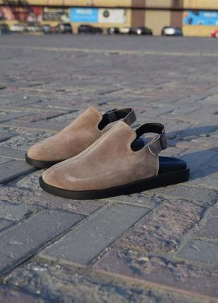 Клогі замшеві візон анатомічна підошва