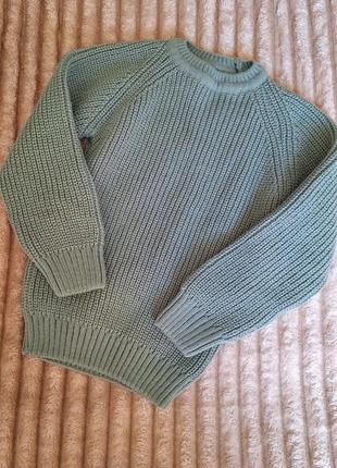 Новый тёплый вязаный свитер на мальчика или на девочку 4-6 лет