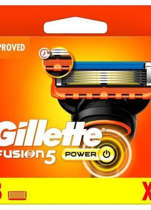 Змінні касети для гоління (леза картриджі) чоловічі gillette fusion5 power 8 шт2 фото