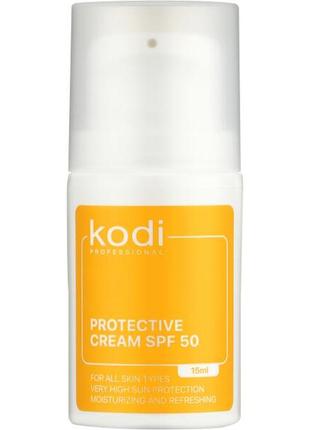 Сонцезахисний крем spf 50 з тонером sunscreen cream kodi professional 15 мл