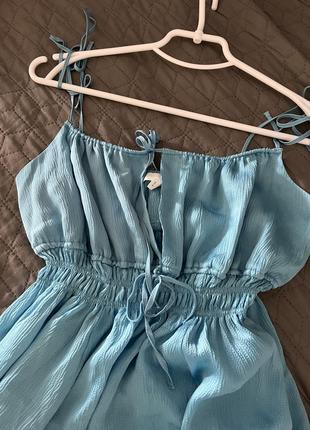Сукня довга блакитна сарафан