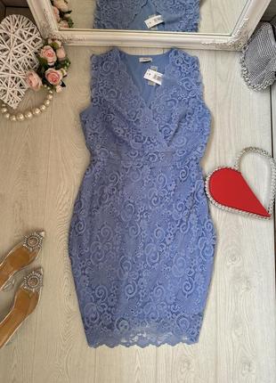 Шикарна мережив на сукня блакитна