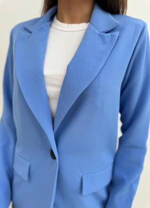 Женский весенний двубортный пиджак на подкладке из костюмной ткани размеры s-l