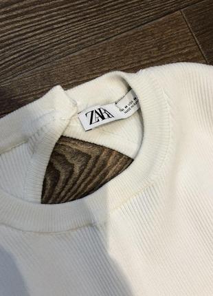 Сукня біла zara з відкритою спинкою 4