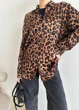 Сорочка з леопардовим принтом