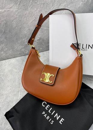 Женская сумка коричневого цвета в стиле celine