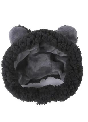 Шапка з вушками для котів і собак black pet size s/m weight 2-4.5 kg