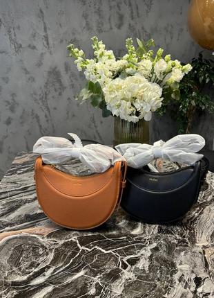 Сумка polene чорна коричнева