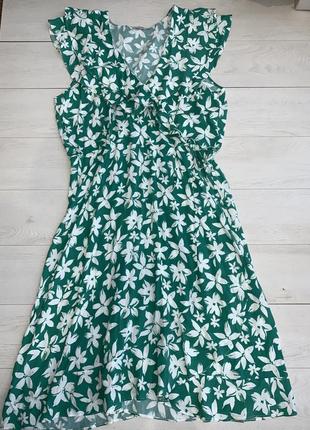 Длинное платье платье в цветочный принт по типу на запах george 22 3xl-4xl