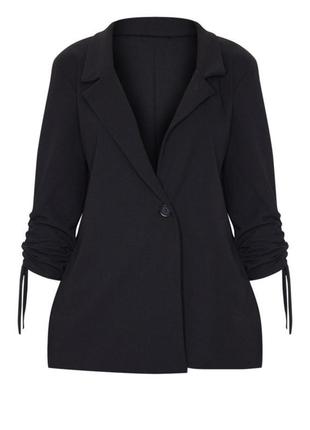 Черный женский жакет пиджак кардиган классический класичний