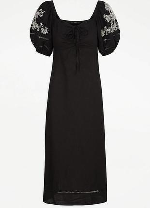 Натуральне плаття george з вишивкою довжина 131 см