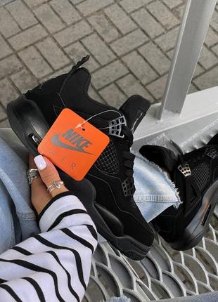 Кросівки nike air jordan retro 4 black