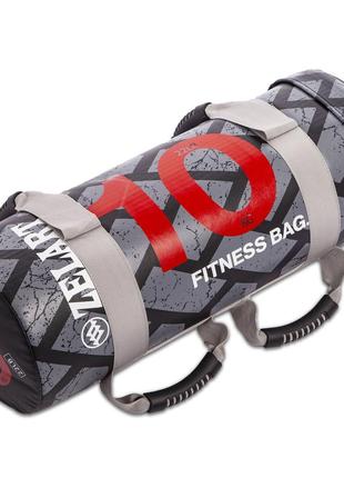 Мешок для кроссфита и фитнеса zelart power bag fi-0899-10 10кг черный-красный