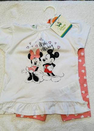 Костюм футболка +шорти minnie mickey