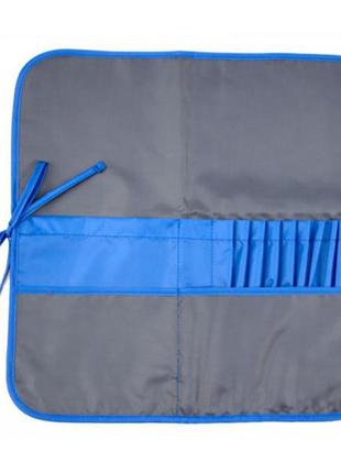 Пенал для пензлів rosa studio 37 х 37 см з тканини асфальт + синій (231103)