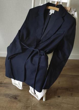 Женский пиджак жакет блейзер синий