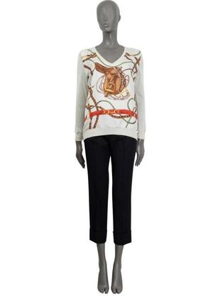 Джемпер ralph lauren v-neck saddle print long sleeve sweater