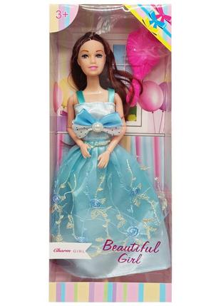 Дитяча лялька "beautiful girl" d200-216(blue) в святковій сукні топ