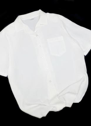 Белая рубашка на пуговицах винтажная