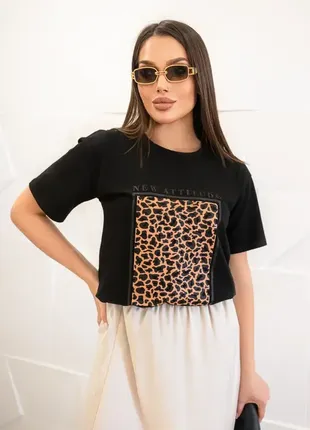 Женская футболка с леопардовым принтом "jungle"