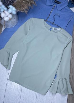 Мятная прямая блуза na-kd s блуза прямого кроя романтичная блуза летняя