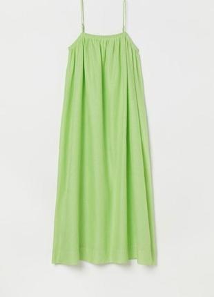 Лляний сарафан h&m сукня з льону на бретелях