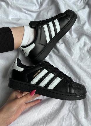 Кроссовки adidas superstar black premium