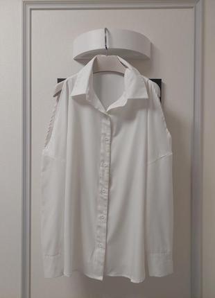 Рубашка, блузка женская с разрезами на рукавах