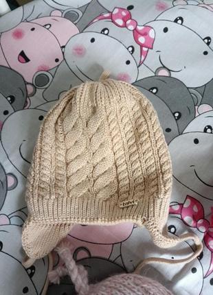 Теплые шапочки для новорожденных