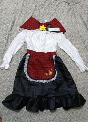 Новое карнавальное платье красная шапочка, октоберфест 9-10 лет
