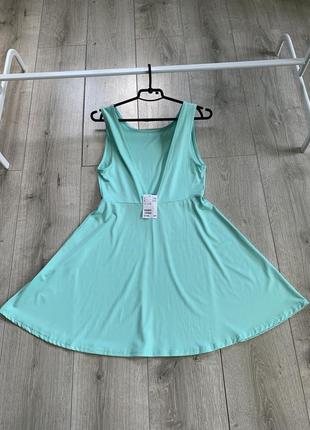 Сукня сарафан новий легкий літній воздушний бірюзового  кольору розмір xs s