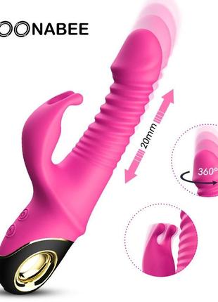 Вібратор 3 в 1, секс іграшка, водонепроникний, вагінальний клітор, точка g, масажер, 360 градусів обертання
