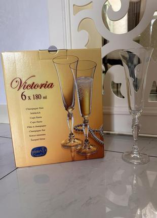 Бокалы для шампанского bohemia victoria 6*180