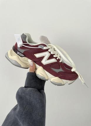 Кроссовки new balance 9060 washed burgundy » premium