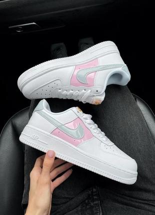 Женские кроссовки nike air force 1’07 “white/pink”