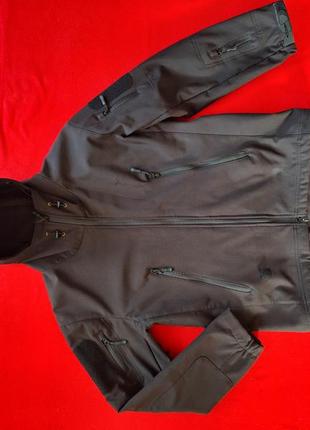 Тактична куртка soft shell black на флісі m/s