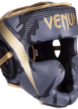 Шлем боксерский с полной защитой vnm bo-2529 s-xl черный-золотой