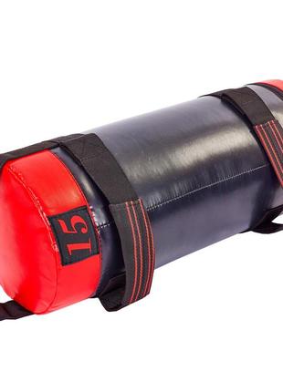 Мешок для кроссфита и фитнеса zelart fi-6574-15 15кг черный-красный