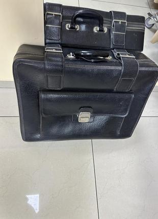 Винтажный кожаный чемодан саквояж7 фото