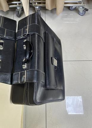 Винтажный кожаный чемодан саквояж8 фото