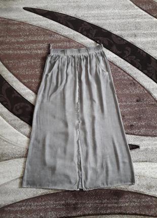 Marc aurel люксовая длинная юбка с карманами цвет тауповый